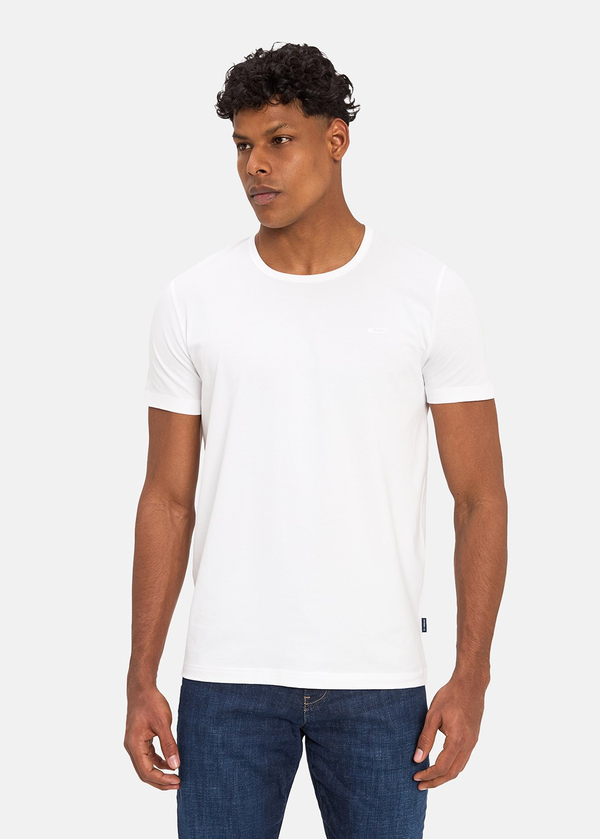 Gabbia Beyaz Standart Fit Basic T-Shirt