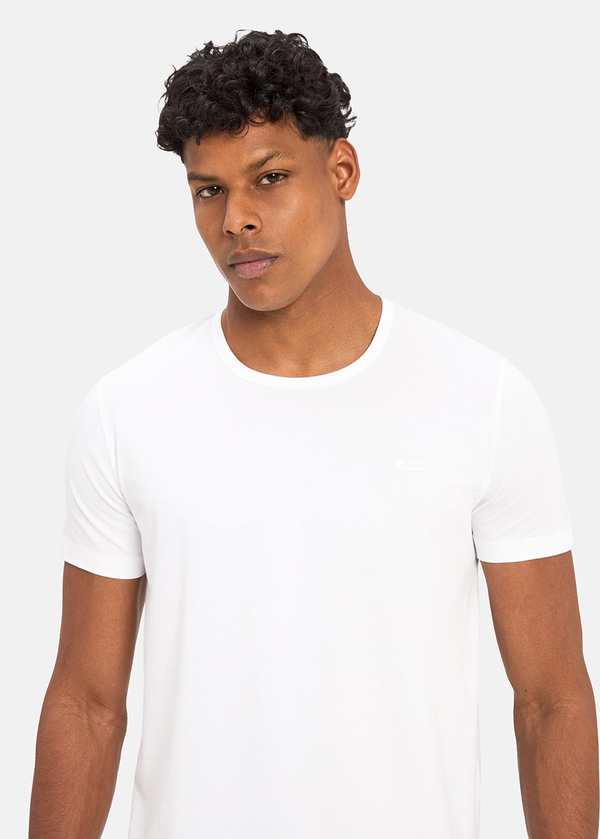 Gabbia Beyaz Standart Fit Basic T-Shirt