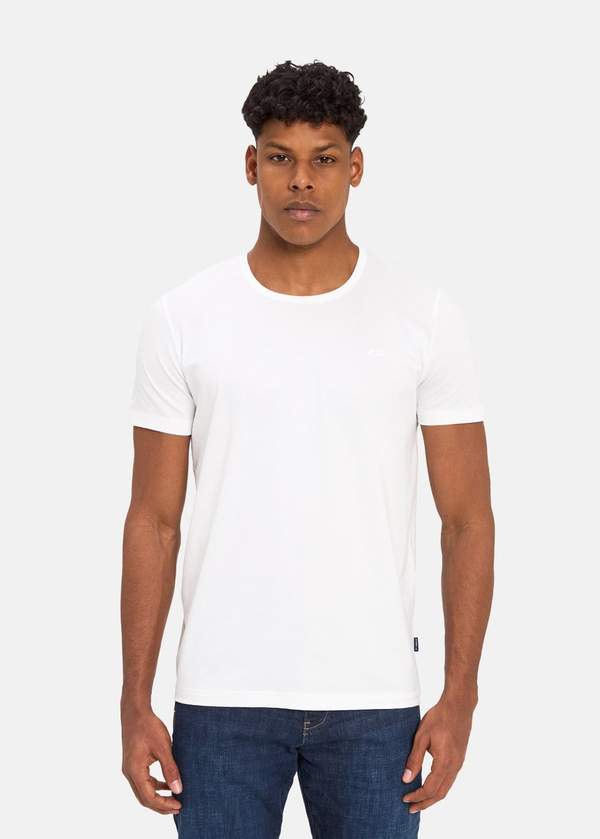 Gabbia Beyaz Standart Fit Basic T-Shirt
