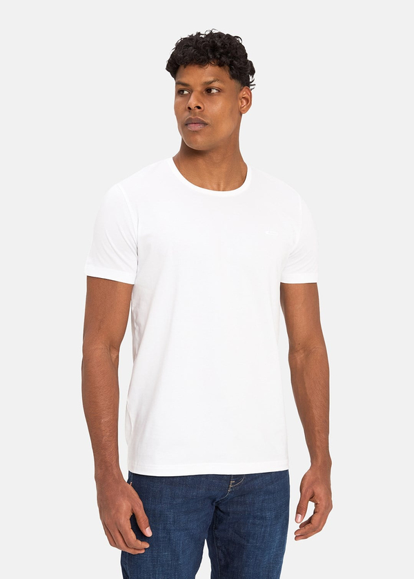 Gabbia Beyaz Standart Fit Basic T-Shirt