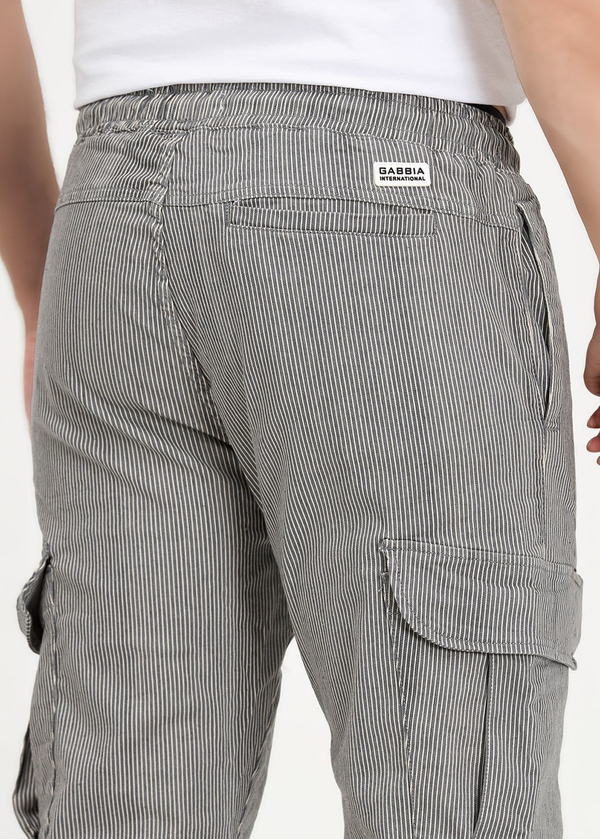 Gabbia Çizgili Regular Fit Kargo Pantolon