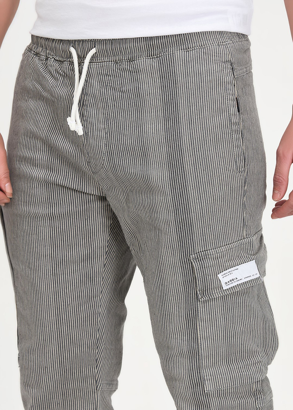 Gabbia Çizgili Regular Fit Kargo Pantolon
