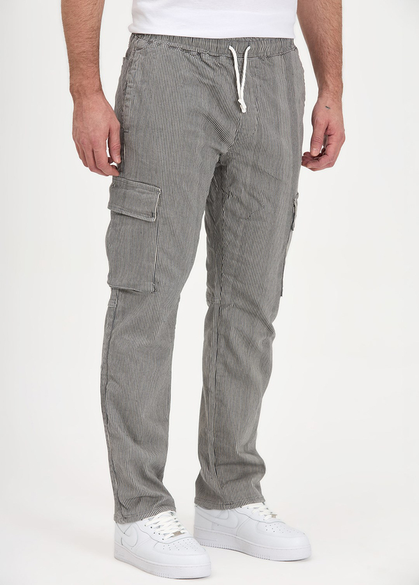 Gabbia Çizgili Regular Fit Kargo Pantolon