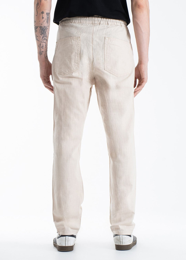 Gabbia Ekru Straight Fit Jogger Pantolon