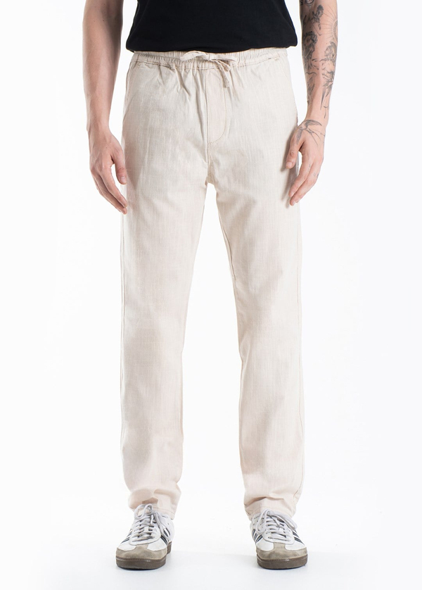 Gabbia Ekru Straight Fit Jogger Pantolon