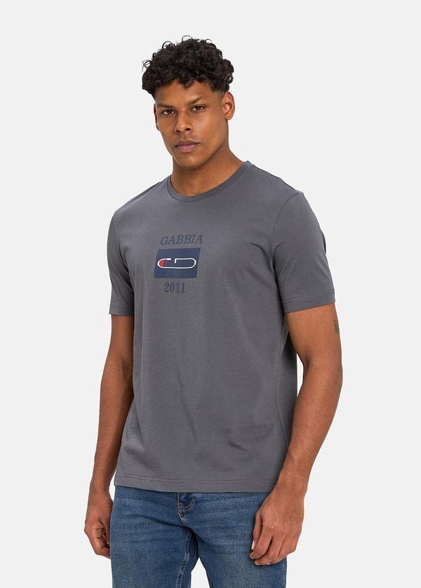 Gabbia Gri Classic Fit Baskılı T-Shirt