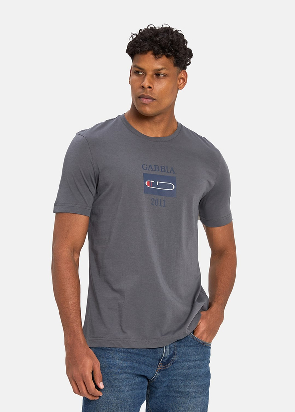 Gabbia Gri Classic Fit Baskılı T-Shirt