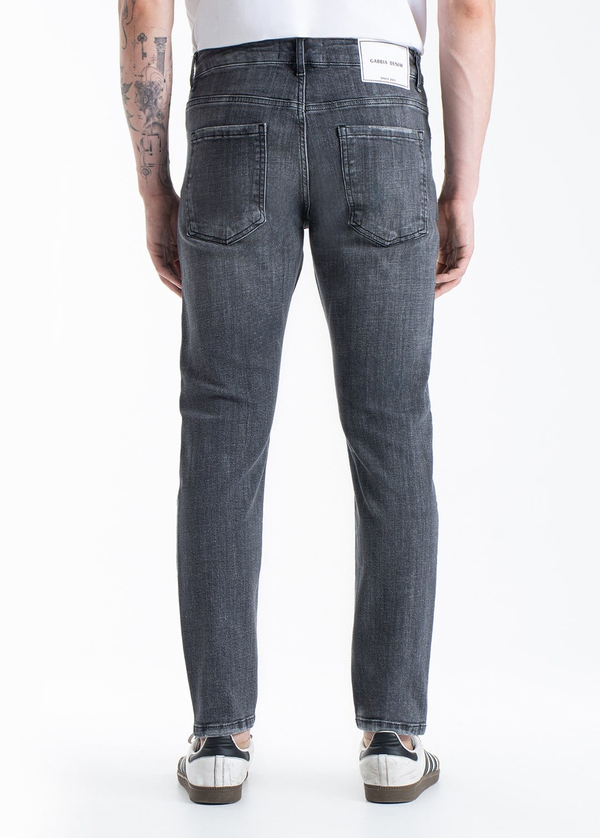 Gabbia Gri Yırtıklı Slim Fit Kot Pantolon