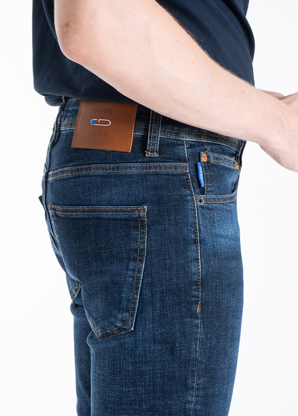 Gabbia Koyu Mavi Slim Fit Kot Pantolon