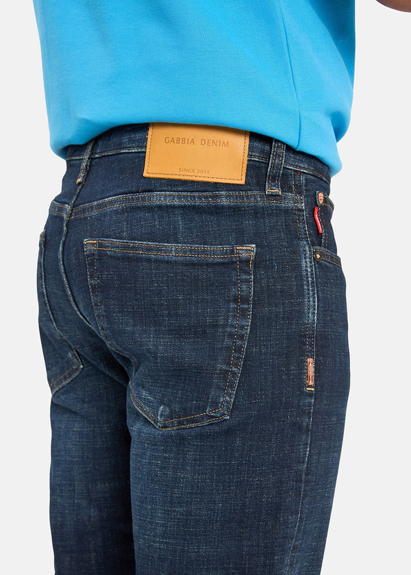 Gabbia Koyu Mavi Slim Fit Kot Pantolon