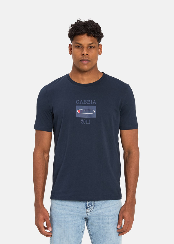 Gabbia Lacivert Classic Fit Baskılı T-Shirt