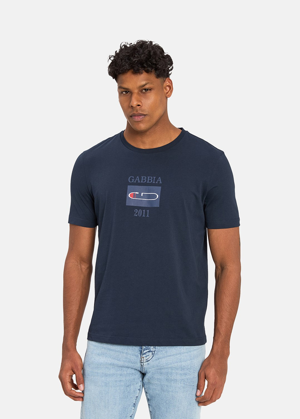 Gabbia Lacivert Classic Fit Baskılı T-Shirt