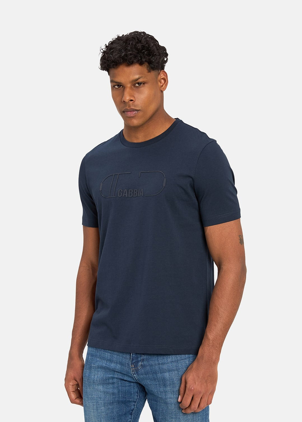 Gabbia Lacivert Regular Fit Baskılı T-Shirt