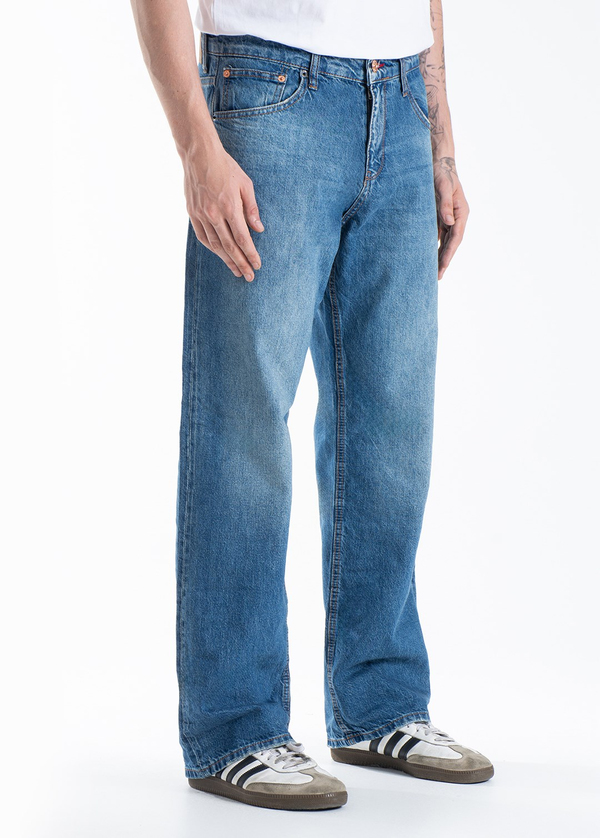 Gabbia Mavi Baggy Kot Pantolon