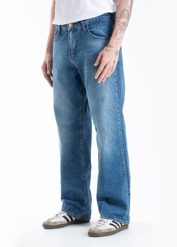 Gabbia Mavi Baggy Kot Pantolon