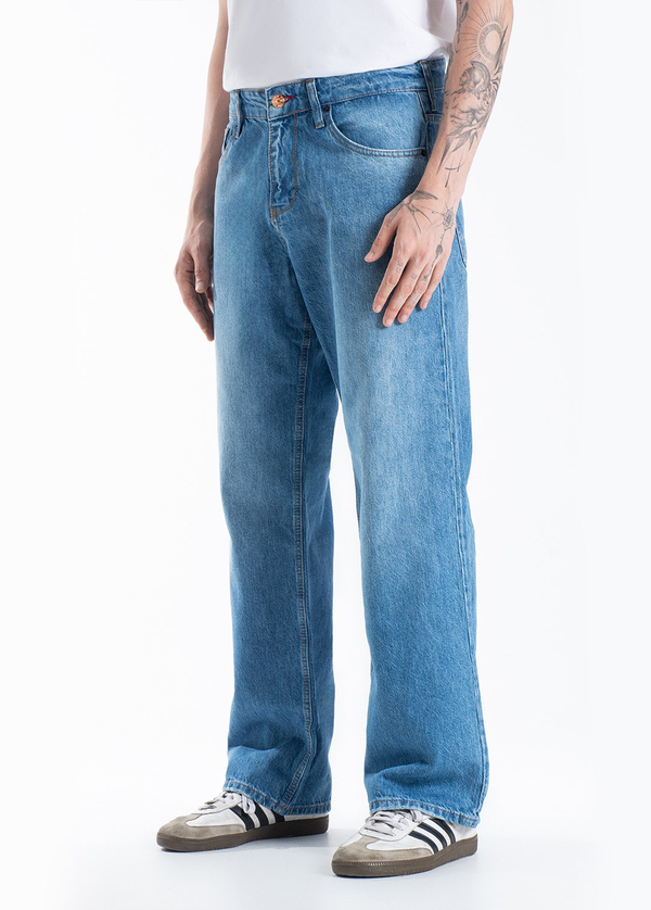 Gabbia Mavi Baggy Kot Pantolon