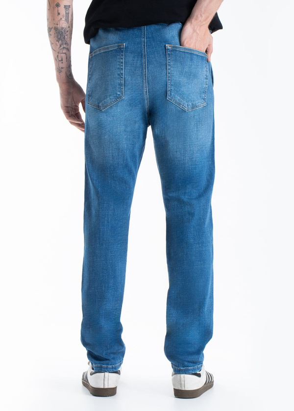 Gabbia Mavi Beli Lastikli Regular Fit Kot Pantolon