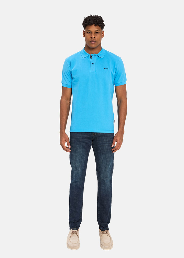 Gabbia Mavi Classic Fit Polo Yaka T-Shirt