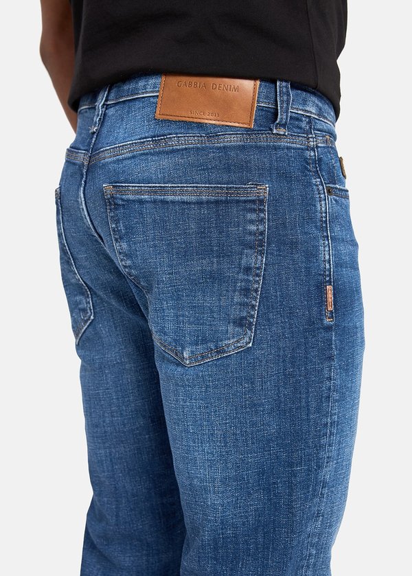 Gabbia Mavi Slim Fit Kot Pantolon