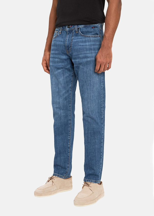 Gabbia Mavi Slim Fit Kot Pantolon