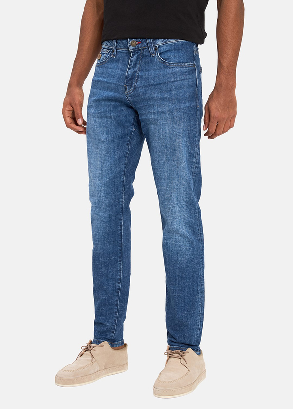 Gabbia Mavi Slim Fit Kot Pantolon