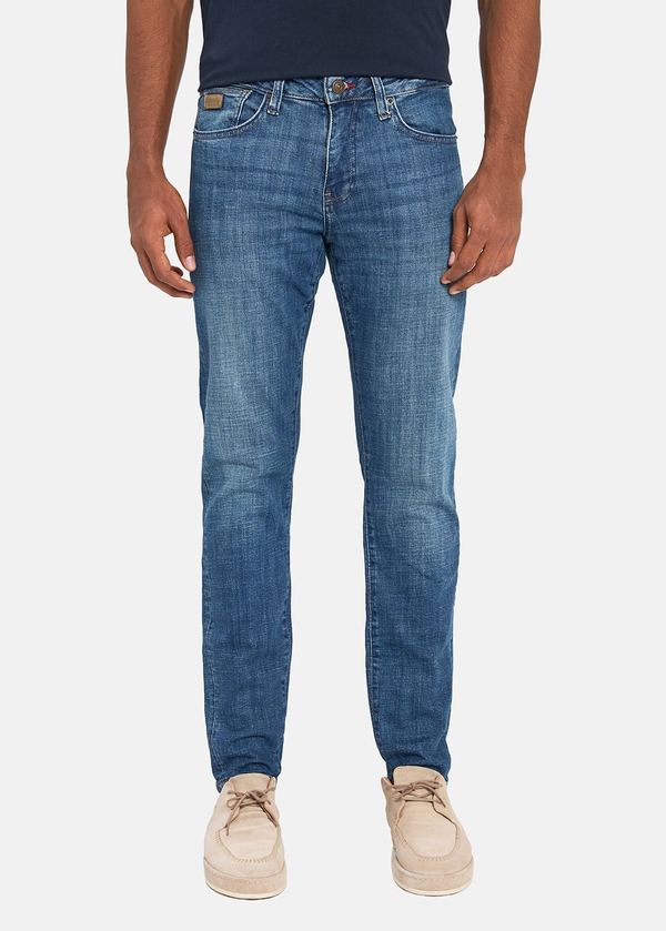 Gabbia Mavi Slim Fit Kot Pantolon
