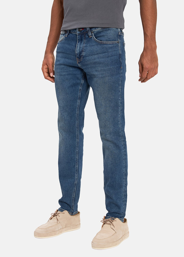 Gabbia Mavi Slim Fit Kot Pantolon