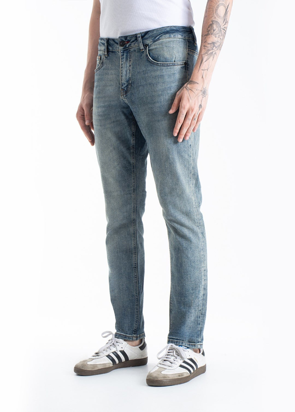 Gabbia Mavi Tırnaklı Slim Fit Kot Pantolon