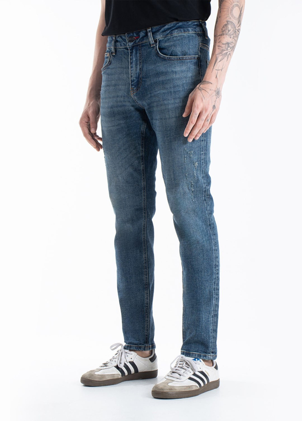 Gabbia Mavi Tırnaklı Slim Fit Kot Pantolon