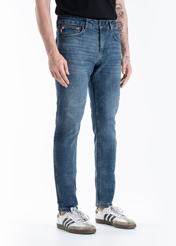 Gabbia Mavi Tırnaklı Slim Fit Kot Pantolon