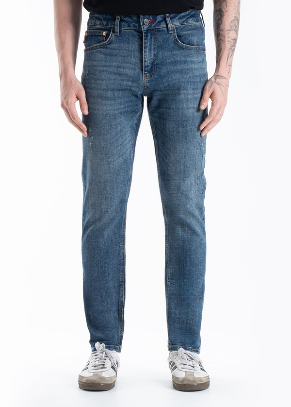 Gabbia Mavi Tırnaklı Slim Fit Kot Pantolon