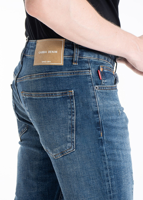 Gabbia Mavi Tırnaklı Slim Fit Kot Pantolon