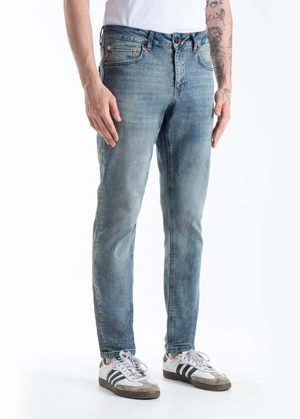 Gabbia Mavi Tırnaklı Slim Fit Kot Pantolon