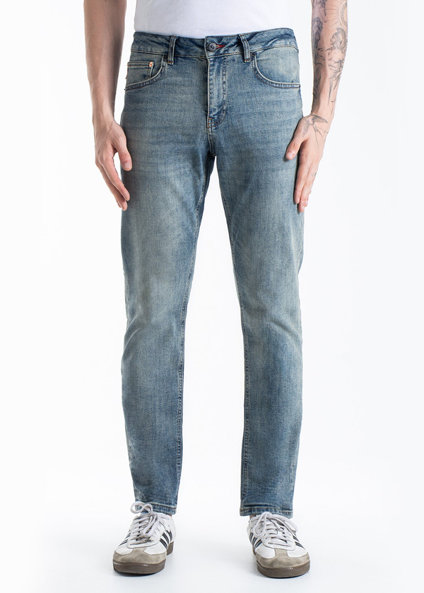 Gabbia Mavi Tırnaklı Slim Fit Kot Pantolon