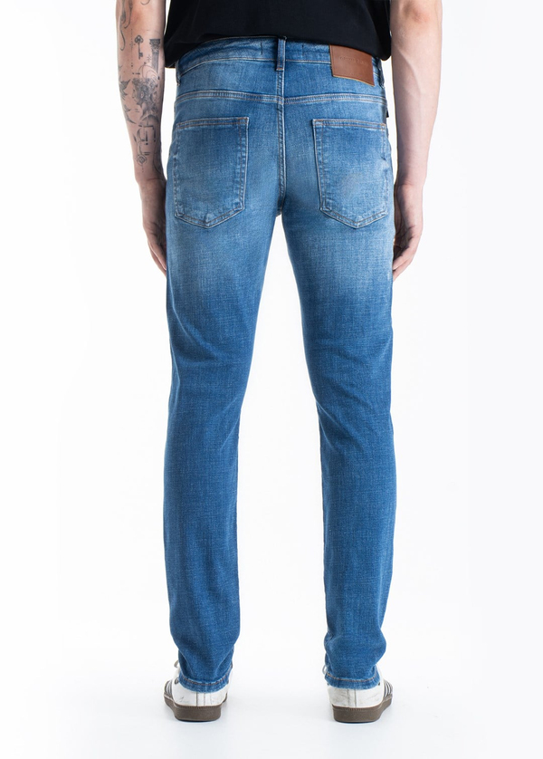 Gabbia Mavi Yırtıklı Slim Fit Kot Pantolon