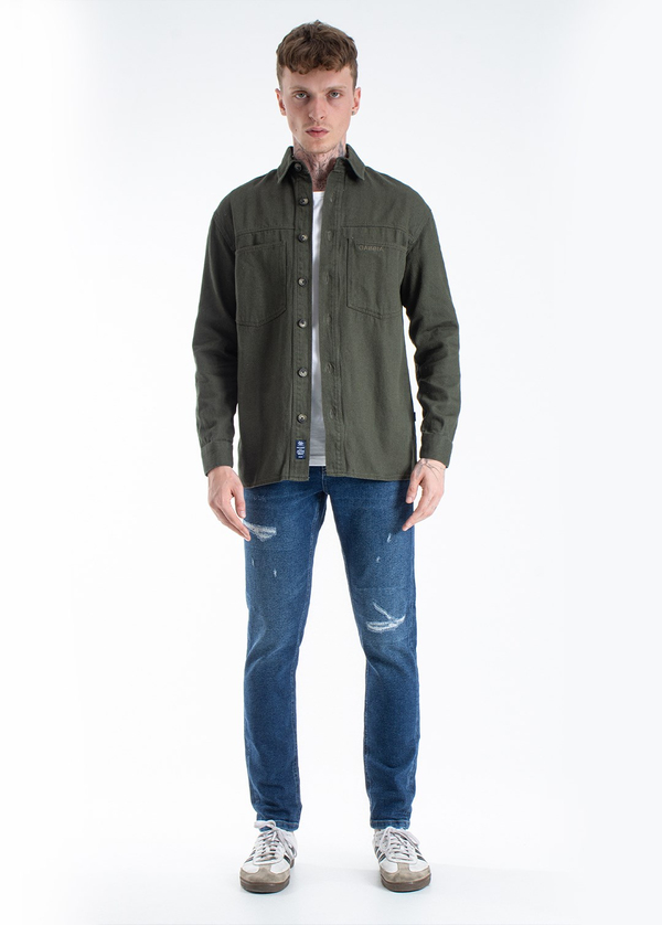 Gabbia Mavi Yırtıklı Slim Fit Kot Pantolon
