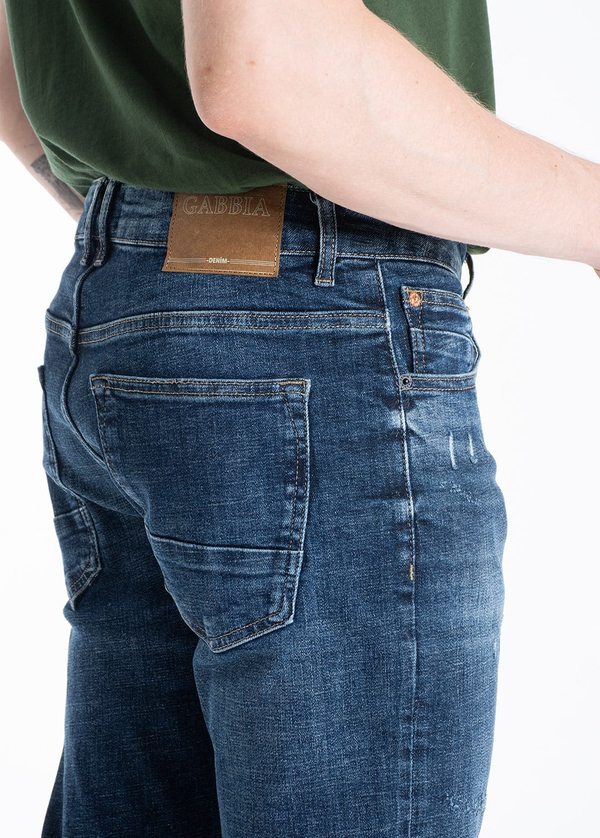 Gabbia Mavi Yırtıklı Slim Fit Kot Pantolon