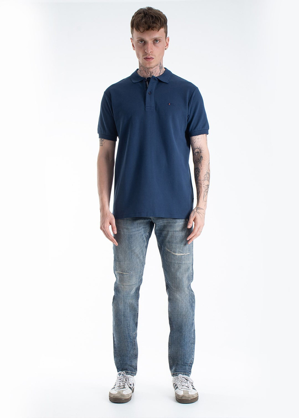 Gabbia Mavi Yırtıklı Slim Fit Kot Pantolon