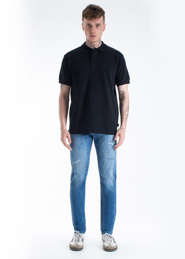 Gabbia Mavi Yırtıklı Slim Fit Kot Pantolon