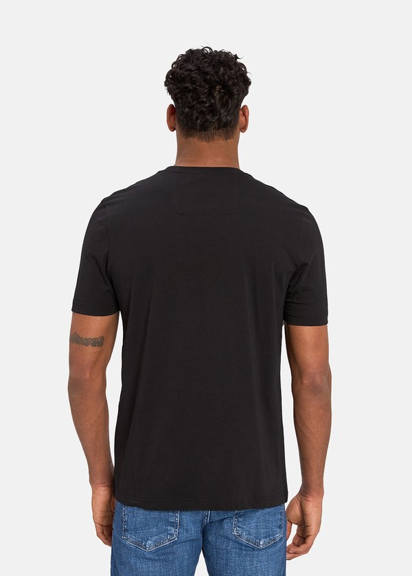 Gabbia Siyah Classic Fit Baskılı T-Shirt
