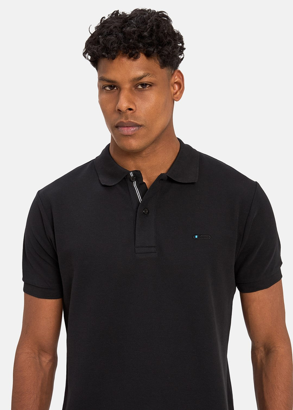 Gabbia Siyah Classic Fit Polo Yaka T-Shirt
