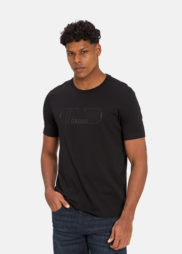 Gabbia Siyah Regular Fit Baskılı T-Shirt
