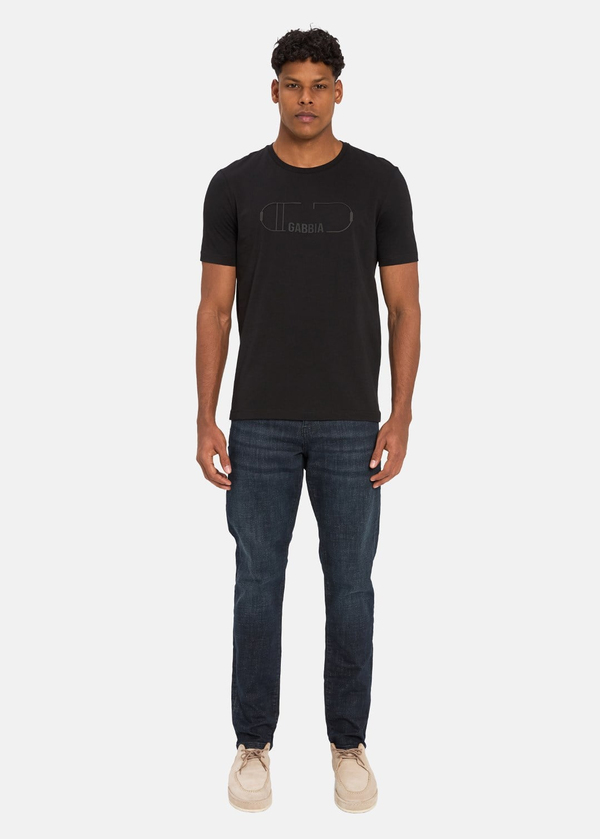 Gabbia Siyah Regular Fit Baskılı T-Shirt
