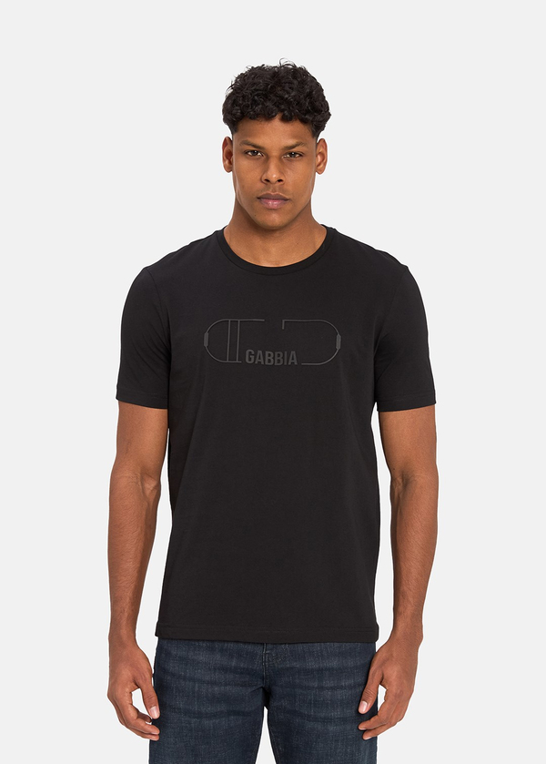 Gabbia Siyah Regular Fit Baskılı T-Shirt