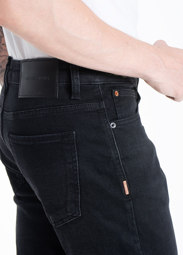 Gabbia Siyah Slim Fit Kot Pantolon