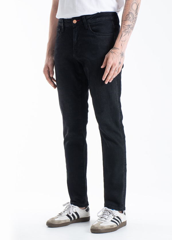 Gabbia Siyah Slim Fit Kot Pantolon
