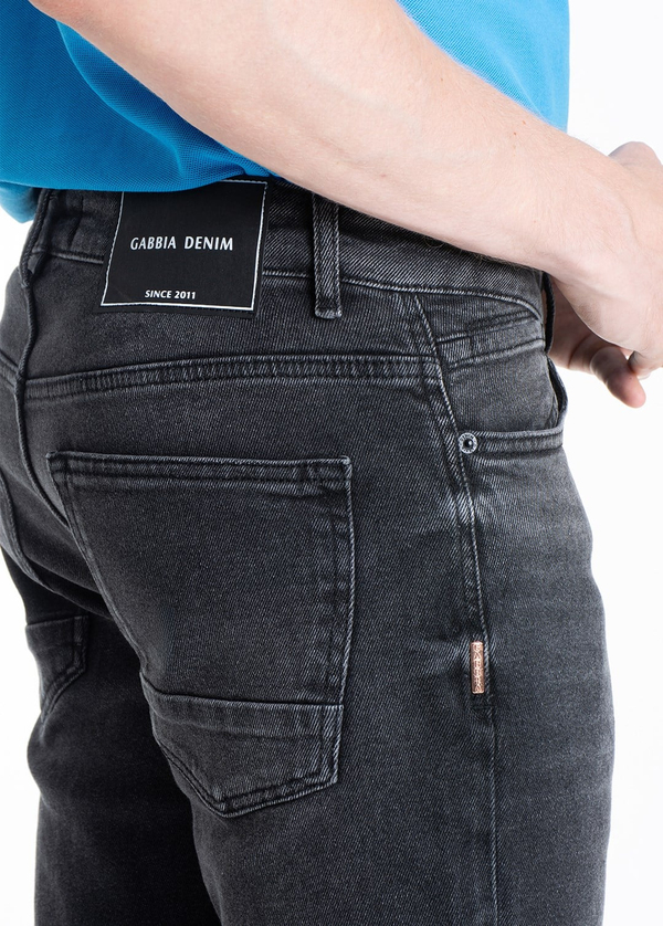 Gabbia Siyah Slim Fit Kot Pantolon