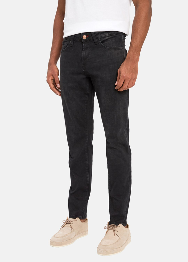 Gabbia Siyah Slim Fit Kot Pantolon