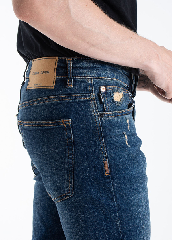 Gabbia Yeşil Yırtıklı Slim Fit Kot Pantolon