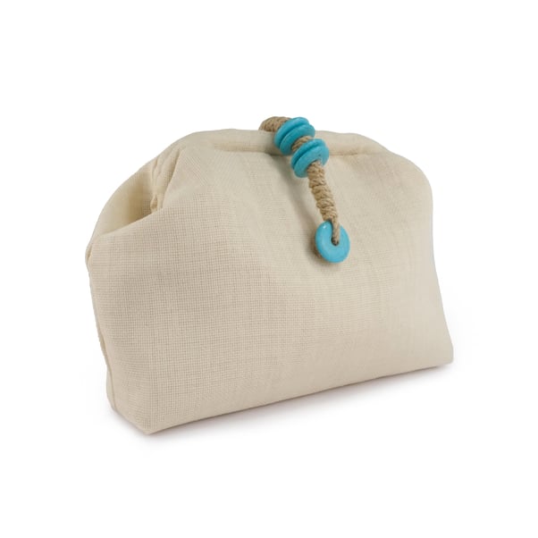 Blue Feel Bej Clutch Kadın El Çantası-Nerry Atelier